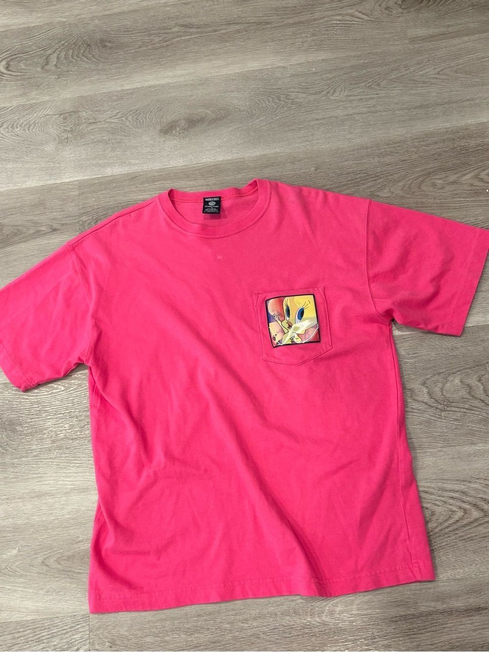 Large Vintage Tweety Bird Looney Tunes Shirt  Warner Br 1996 90s Lenticular Rare